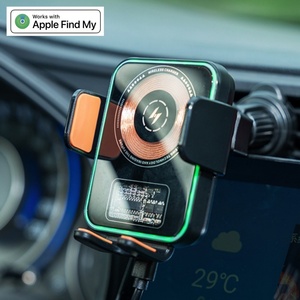 Mfi Xác Thực 15W Không Dây Nhanh Chóng Sạc <span class=keywords><strong>GPS</strong></span> Tracker Định Vị Xe Điện Thoại Di Động Chủ Đối Với iPhone <span class=keywords><strong>iPad</strong></span> Với Ứng Dụng Tìm Thấy Của Tôi - Product Image 1