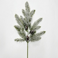 Sapins de Noël artificiels pliables, avec branches d'épicéa floquées, tiges réalistes, fraîches, robustes, pré-blanchies, couleur claire, pour vase
