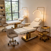 Lit de beauté facial électrique réglable, lit de massage pour salon de beauté professionnel, équipement de spa