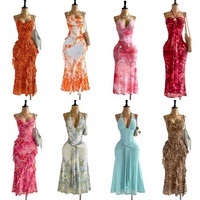 Robe de soirée sexy en mousseline unie à dos nu et laçage, taille ajustée, nouvelle collection été pour femmes - Vente en gros