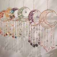 OWNSWING Capteur de soleil coloré fait à la main décoration de fenêtre en cristal gravier arbre avec pierres précieuses tentures murales chambre jardin