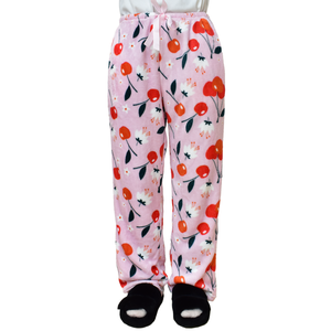 Nuovo Design all'ingrosso in <span class=keywords><strong>pile</strong></span> stampato da uomo con stampa calda con Logo personalizzato per bambini e ragazze morbido flanella pantaloni <span class=keywords><strong>pigiama</strong></span> con tasche - Product Image 2