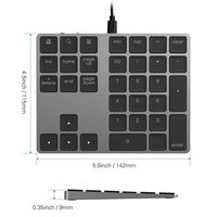 Teclado Numérico Mágico con Cable de 34 Teclas para Laptop, Macbook Pro 2017, Tablet y PC