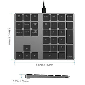 Magic Keyboard Numeric Keypad 34 Key wired Number Keyboard for Laptop macbook Pro 2017 Tablet <b>Pc</b> - Product Image 3