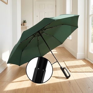Paraguas de Viaje Plegable Automático de 102 cm, Impermeable, Compacto, Promocional, con Eje Metálico y Mango Especial - Product Image 1