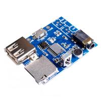 Modul AUDIO Baixinda MP3 +WAV+WMA Decoder Board 2W Amplifier Kartu TF Audio AUX dengan Remote Control