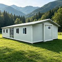 Maison conteneur extensible NeoFabHome avec toit à pignon, maison préfabriquée de 40 pieds, villa portable pour la vie en plein air