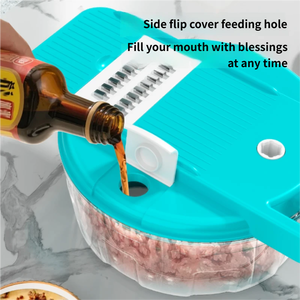 Picadora de Carne Multifuncional para Cocina, Cortador Manual de Cebolla, Rallador, Mandolina, Rebanador, Picador de Verduras - Product Image 5