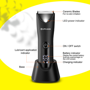 Recortadora de Vello Corporal Impermeable y Silenciosa para Hombre, Recortadora de Bolas para la Ingle y el Vello Púbico, Cuchilla de Cerámica Reemplazable, Afeitadora Eléctrica - Product Image 4