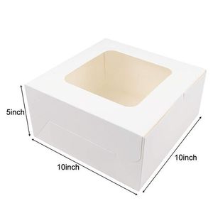 Bán buôn tùy chỉnh bánh hộp có thể tái chế cấp thực phẩm trắng Kraft Giấy Cupcake tráng miệng hộp với nắp rõ ràng cửa sổ - Product Image 4