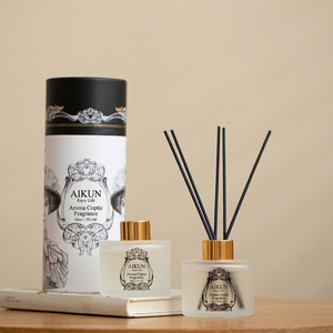 Aikun Fast 3 Day Sample 7 Day Ship 50ML Frosted Glass Tube Box Long Lasting Any Scent Label Logo <b>Reed</b> <b>Diffuser</b> Set for Startup - Product Image 1