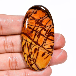 Par de cabujones de jaspe australiano de primera calidad, piedras preciosas naturales pulidas de corte ovalado suelto para la fabricación de joyas - Product Image 1