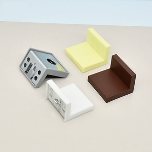 Support d'angle en plastique Yuelide 01, support d'angle droit pour connecteur d'étagère de meuble, moulage par injection, style moderne et simple - Product Image 1
