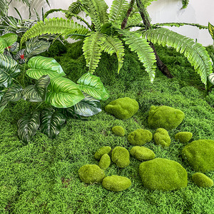 Plantes tropicales artificielles, arrangement paysager en mousse, fleurs en soie PVC réalistes, décorations pour mariage et maison - Product Image 4