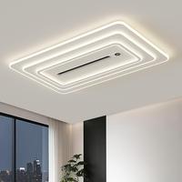 Ventilateur de plafond LED à spectre complet moderne, lampe en acrylique, protection des yeux, moteur CC, design sans pales, télécommande, salon