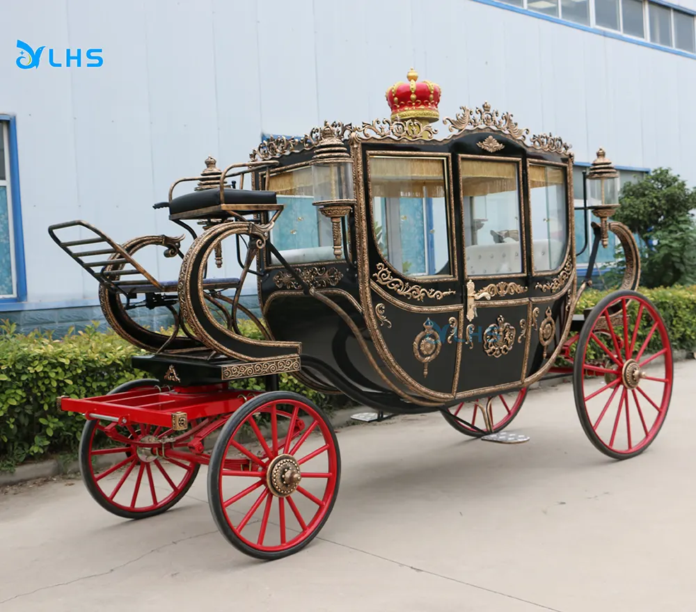 عربة حصانية فاخرة لحفلات الزفاف بسعر المصنع عربة ملكية للرؤية السياحية على الطراز الأوروبي عربة حصانية ملكية بأفضل سعر للبيع