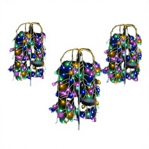 New Arrival Luxury <b>Outdoor</b> Waterproof Ground Stake Solar Fireworks Lantern LED Cracker <b>Light</b> Personalized Willow <b>Tree</b> Garden - Product Image 3