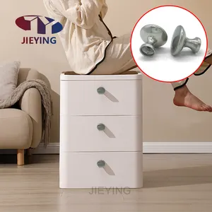 China Zinc Alloy Cabinet Handles Silver Color Drawer Knobs Kitchen Cupboard Door Metal Pulls Furniture Handle and Knob