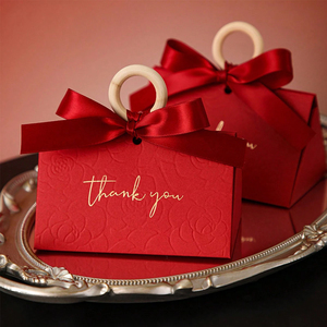 Caja de Embalaje de Papel con Forma de Triángulo Grande con Asas, Caja de Dulces para Boda, Caja de Regalo de Dulces para Invitados - Product Image 3