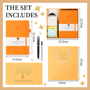 Coffret cadeau de luxe avec stylo Cadeaux de Noël Logo personnalisé <span class=keywords><strong>Carnet</strong></span> de notes en cuir végétalien PU <span class=keywords><strong>format</strong></span> <span class=keywords><strong>A5</strong></span> - Product Image 4