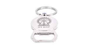 Porte-clés ouvre-bouteille rond en métal de qualité supérieure pour cadeau promotionnel de marque d'entreprise - Product Image 2