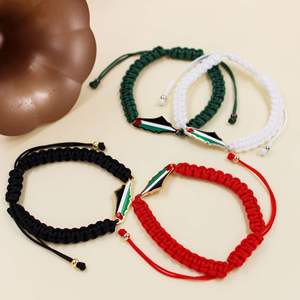 Wholesale New Arrival Handmade Palestine <b>Ribbon</b> Hijab Wristbands Palestine Webbing Braided Arabic Scarf Wristbands Gift - Product Image 3