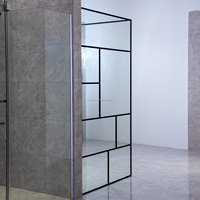 Cabine de douche carrée élégante avec porte coulissante en verre trempé, finition brossée, dimensions personnalisées pour appartement