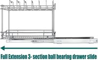 Uittrekbare dekselorganizer voor pannen, heavy-duty, modern keukenkast opbergrek, dubbele laag, volledig uittrekbare schuiflade, ijzer, chroomdraad