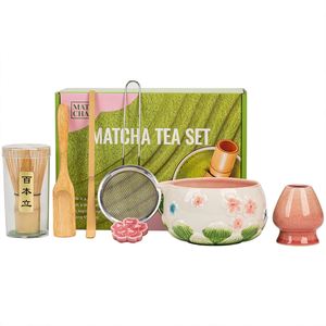 Batidor de Bambú Hecho a Mano para Té Verde Japonés, 100 Puntas, Accesorios para Chawan de Cerámica, Herramientas para Matcha Sakura, Tazón para Té - Product Image 1
