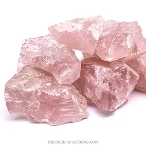 Cristales de cuarzo rosa en bruto natural al por mayor a granel piedras preciosas en bruto para la venta