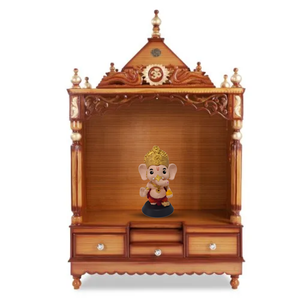 Idole de Ganesha Peinte à la Main, Finition Naturelle, Objet Décoratif Spirituel pour la Maison, le Temple, le Bureau, le Tableau de Bord de Voiture et Cadeau - Product Image 4