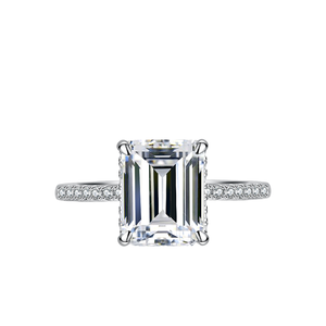 1.0CT Mossanite Women's Wedding Jewelry S925 Sterling Silver Engagement Ring Passes Diamond <b>Tester</b> VVS GRA Moissanite Gift - Product Image 4