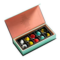 Boîtes d'emballage cadeaux rondes rigides vides, écologiques, biodégradables, pour bombes de chocolat chaud, avec fermeture magnétique pour chocolat