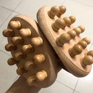 Harga pabrik alat Gua Sha grosir 14 manik-manik sikat kering untuk sikat pijat tubuh terapi pijat drainase limfatik - Product Image 6