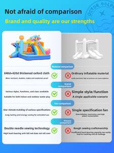 Castillo Inflable Doctor Dolphin para Niños, Casa de Juegos Interior Pequeña para Jardín de Infancia, Tobogán, Cama Elástica, Red de Seguridad, Capacidad de 150 kg - Product Image 4