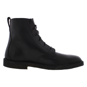 Botas de tobillo Clarks Desert Mali para mujer, de cuero negro, con cordones, resistentes al agua, suela de goma plana, talla 13 - Product Image 3