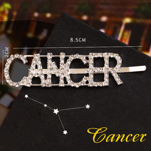 LRTOU Vente en gros d'accessoires de cheveux de mode personnalisés Épingle à cheveux en métal pour filles Épingle à cheveux avec lettre en cristal et strass - Product Image 2