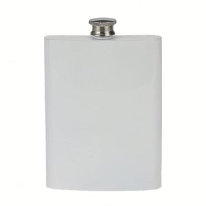 Botella de Agua Portátil de Acero Inoxidable Blanca de 8oz con Recubrimiento para Sublimación, Logotipo Personalizado, Regalo de Viaje - Product Image 4