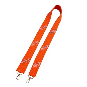 CRYSTAL CRAFT Sangle en sangle tressée orange perlée vintage et écologique, motif football blanc, crochets métalliques, accessoire de sac à main fonctionnel - Product Image 1
