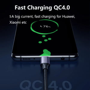 <span class=keywords><strong>สาย</strong></span>ดาต้า USB-C แบบถักไนลอนสำหรับพีซีและโทรศัพท์มือถือ รองรับ QC 4.0 PD ชาร์จเร็ว 100W 5A 20V <span class=keywords><strong>ส</strong></span>ำหรับกล้อง <span class=keywords><strong>สาย</strong></span> USB Type C - Product Image 6