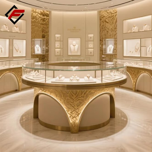 Armoire à bijoux de luxe et <span class=keywords><strong>vitrine</strong></span> à bijoux ovale avec présentoir en verre pour bijoux ovales - Product Image 1