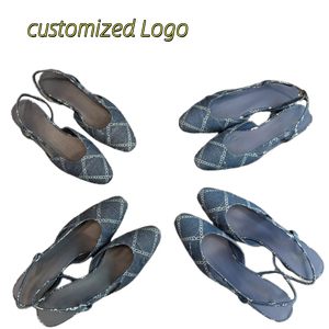 Zapatos de Tacón Bajo de Cuero Genuino para Mujer, Diseño de Lujo, Sandalias de Verano con Punta Cerrada y Tira Trasera - Product Image 6