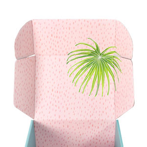 Cajas de envío corrugadas todo en uno con impresión rosa y azul personalizada de doble cara para flores y palomas para pequeñas empresas - Product Image 6