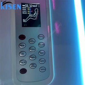 Cama de champú comercial de fibra de vidrio para spa con elevación automática de piernas, masaje de rodillos en la espalda, lámpara LED y diseño ancho para clientes de talla grande - Product Image 4