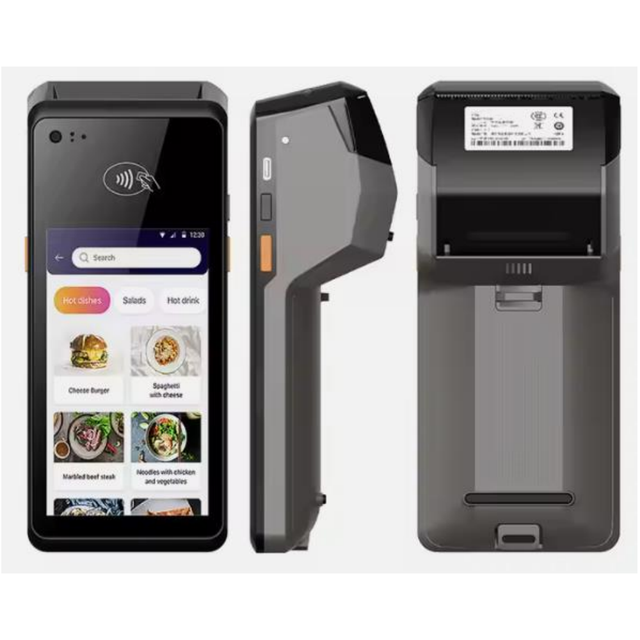 POS Terminal Secure Payment with NFC, Android 11, High-Speed 90mm/s Printing, Dual Cameras PDA
