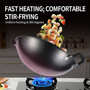 <span class=keywords><strong>Wok</strong></span> Universal Resistente con Diseño de Panal, Construcción de Acero Inoxidable y Hierro, Sin Recubrimiento, Resistente al Óxido - Product Image 3