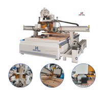 Centro de Mecanizado CNC de 4 Ejes 1530 con Accesorio Rotatorio para Tallado 3D, Escultura, Fresado de Patas de Muebles