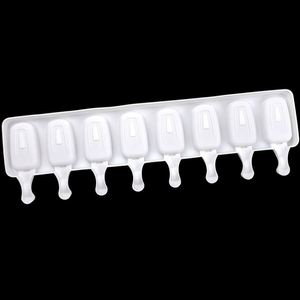Moldes de silicona ecológicos de 8 cavidades elípticas para helados, de grado alimenticio, sin BPA, para hacer helados artesanales, OEM/ODM - Product Image 3
