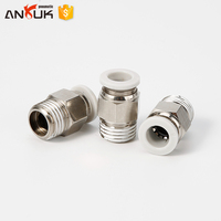 Raccord rapide ANURR PC1 G1/2 en laiton nickelé pour tube en nylon pour machine d'impression