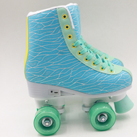 Patins à roulettes lumineux Bluetooth avec musique, patins à tige haute à motifs avec roues en PU pour le patinage décontracté et les soirées